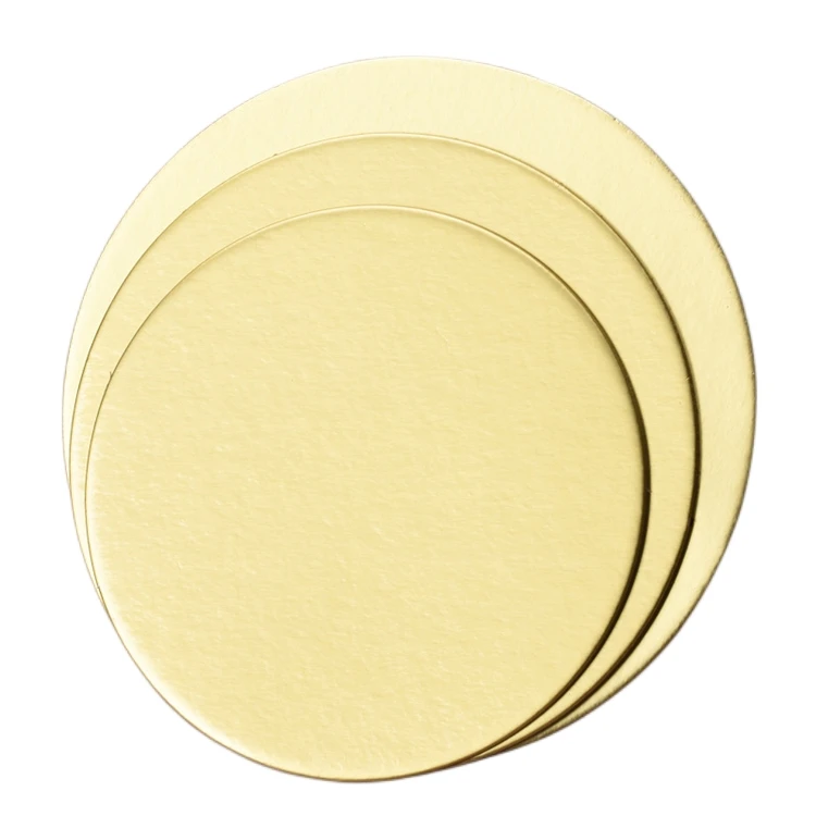 Wholesaler 6/7/8/9/10 Inch Gold Cake Boards Round Base Food Grade Cardboard Cake Plate For Birthday Wedding Parties