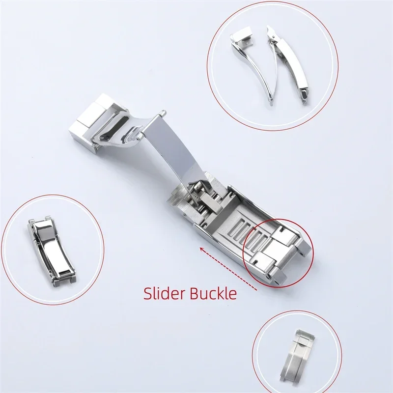 Luxury Sliding Buckle for R-olex Daytona sub Stainless Steel Adjusted Buckles Watch Band Clasp Metal Button 16*9mm