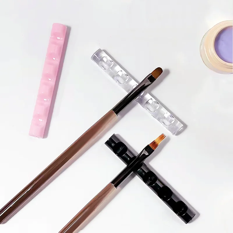 New 5 Grids Simple Strip Design Nail Art Pen Brushes Holder Acrylic Durable Brushes Table Holders For Nail Salon