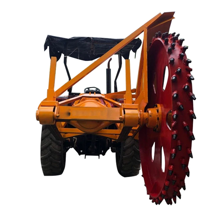Professional agricultural trencher Tractor mounted disc cutter Fast trencher