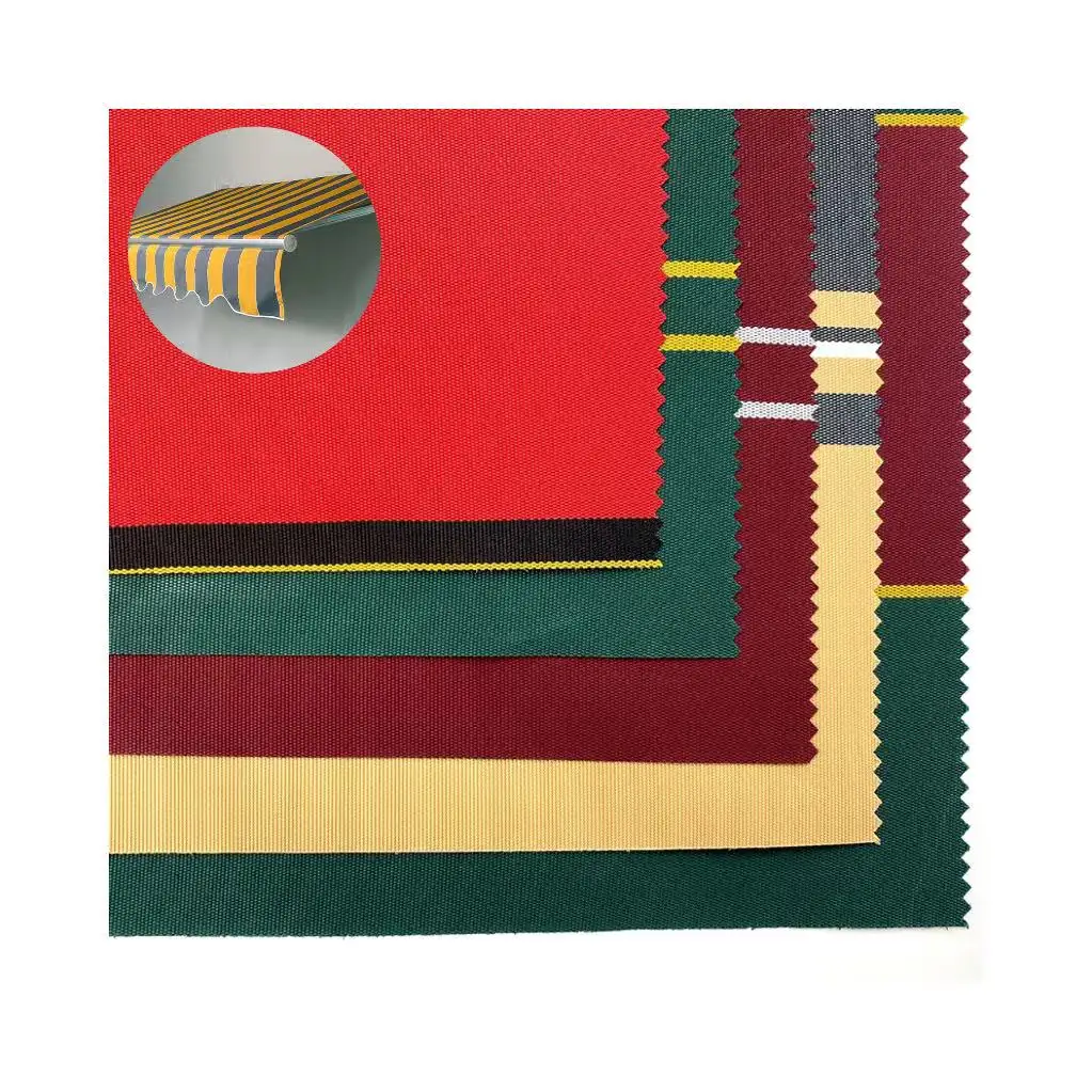 PU coated yarn dyed 100% polyester awning fabric waterproof anti-uv sustainable outdoor fabric