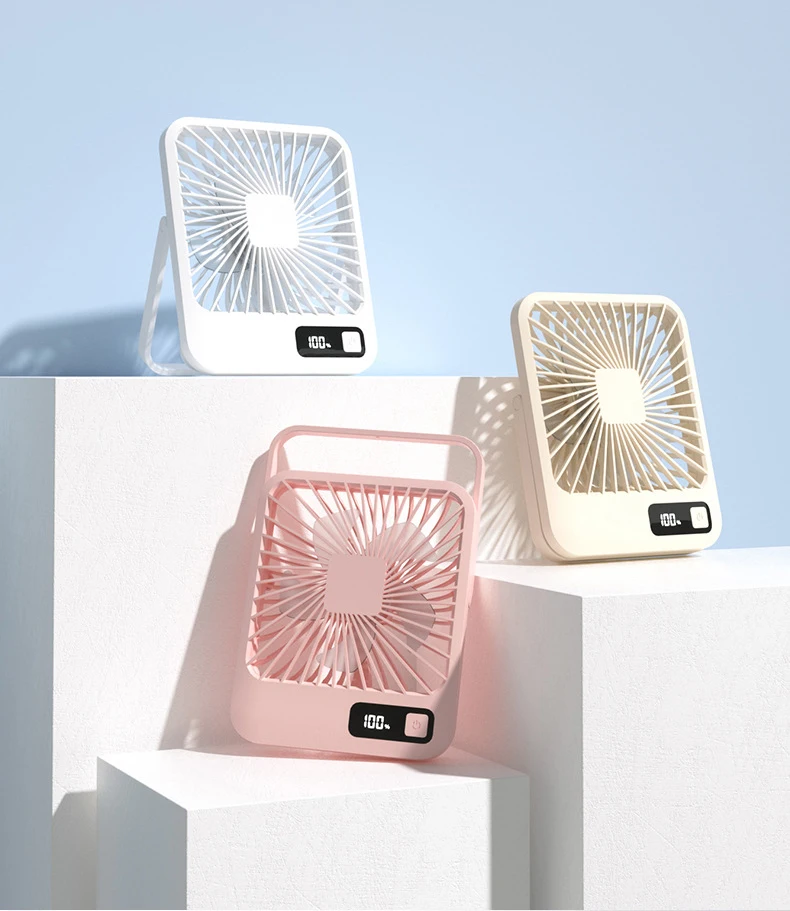 JISULIFE 2021 Mini USB Rechargeable Portable Hand Fan With 4800mah Battery Small Cute Hand Fan With Flashlight