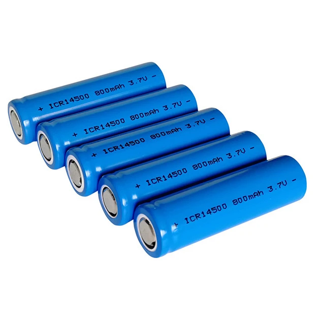 Rechargeable Li ion 14500 600mAh 3.7V Flashlight Batteries