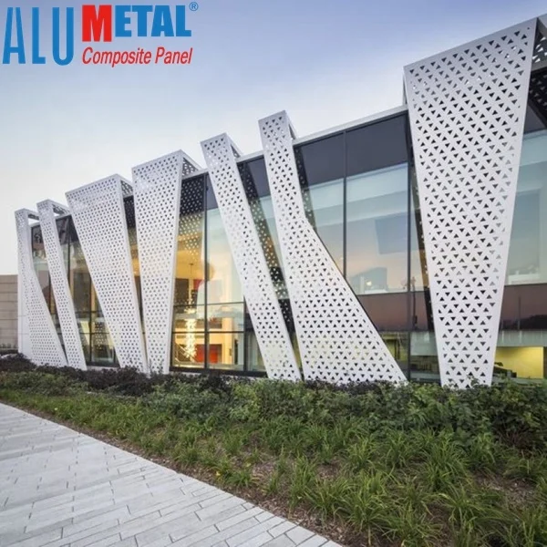 lasercut paneele perforated aluminum coil/foil acp acm sheet aluminum facade fashion wiremesh