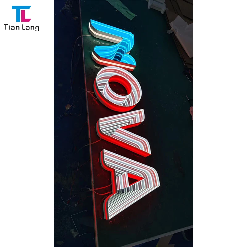 Outdoor waterproof Infinity mirror neon sign advertising led neon sign for custom led neon bar sign