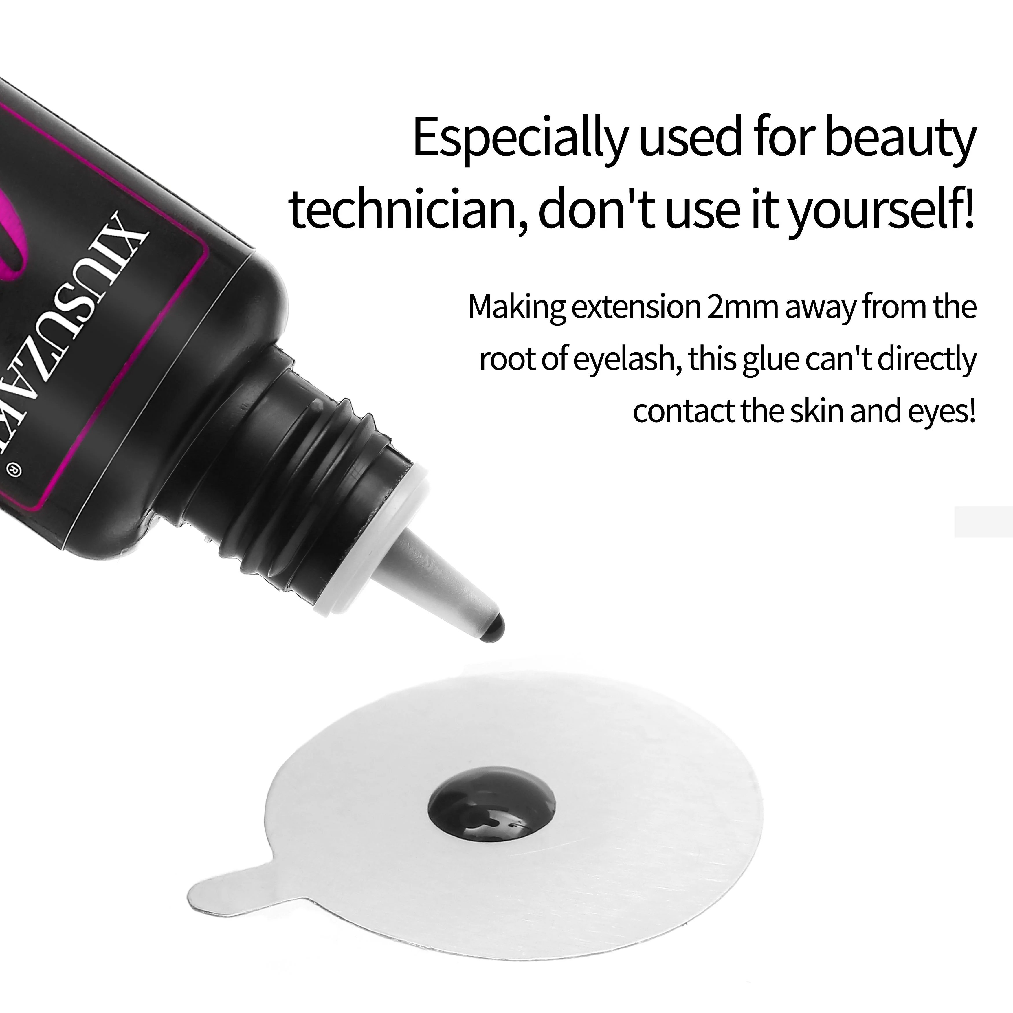 Professional  Black Clear Korea Fast Drying Lash Adhesive Sensitive Waterproof Private Label Adhesive Eyelash Extension Glue