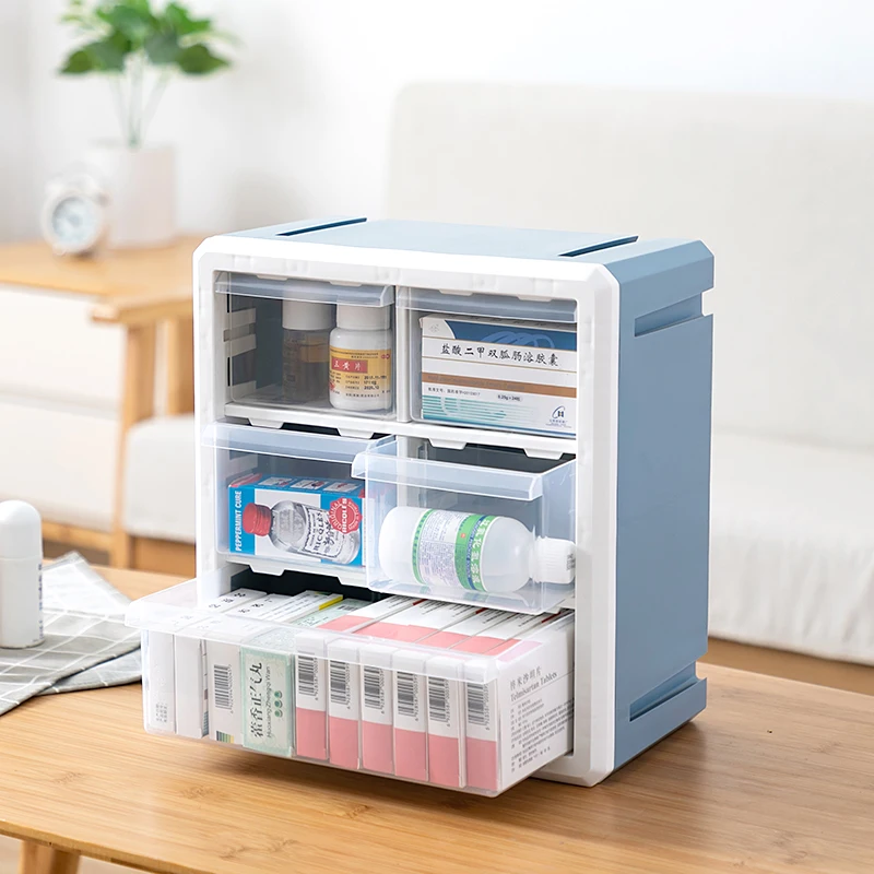 Wall Mounted Storage Box Medicine Storage Container Pill Organizer Multi-fuctional Storage Box For Household