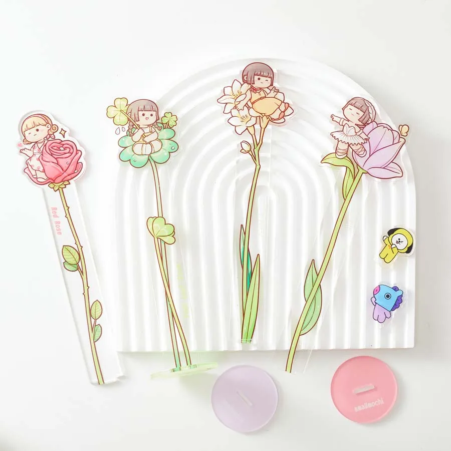 New design factory price custom transparent cute anime creative personalized office supplies acrylic stand