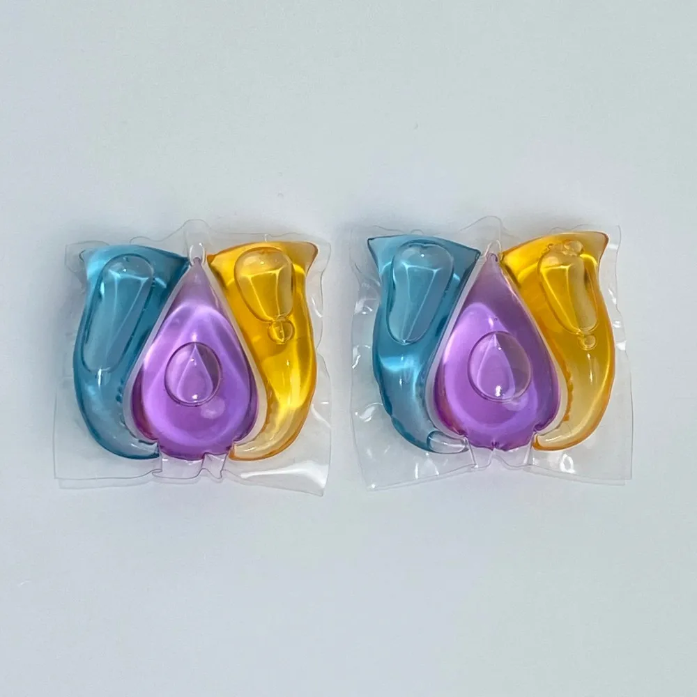3-in-1 Eco-Friendly Disposable Laundry Pods 3-Chamber Gel Pods for Apparel Convenient 3-in-1 Laundey Solution