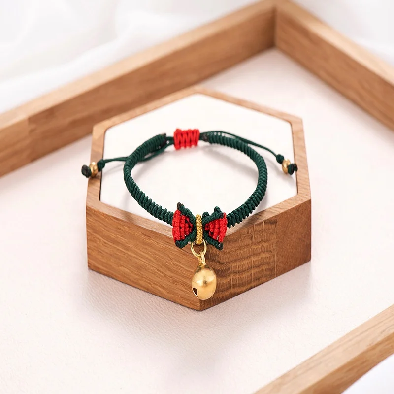 2022 Bow hand-woven bell bracelet jewelry simple girlfriends couple jewelry