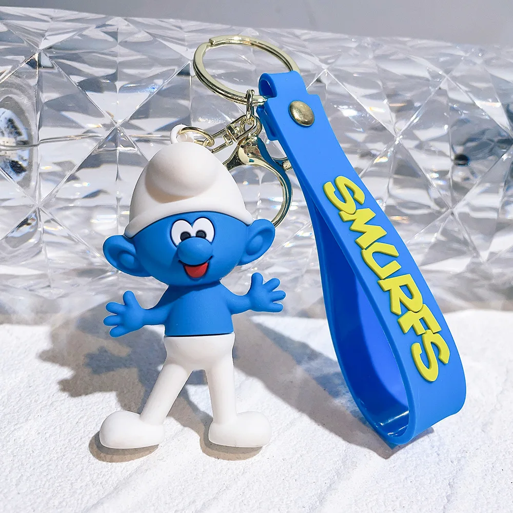 Оптовая продажа ПВХ силиконовые модные милые Smurfes 3D Poke mons аниме куклы брелки