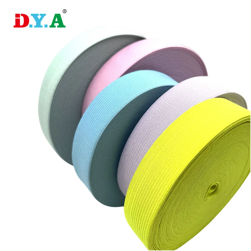 Colorful Knit elastic band 1.5cm-5cm jacquard knitted elastic webbing knitting  elastic band for garment