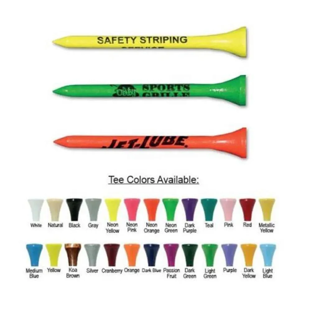 Wholesale Colorful Custom Logo Golf Tee Holder Bamboo Wooden Golf Tees