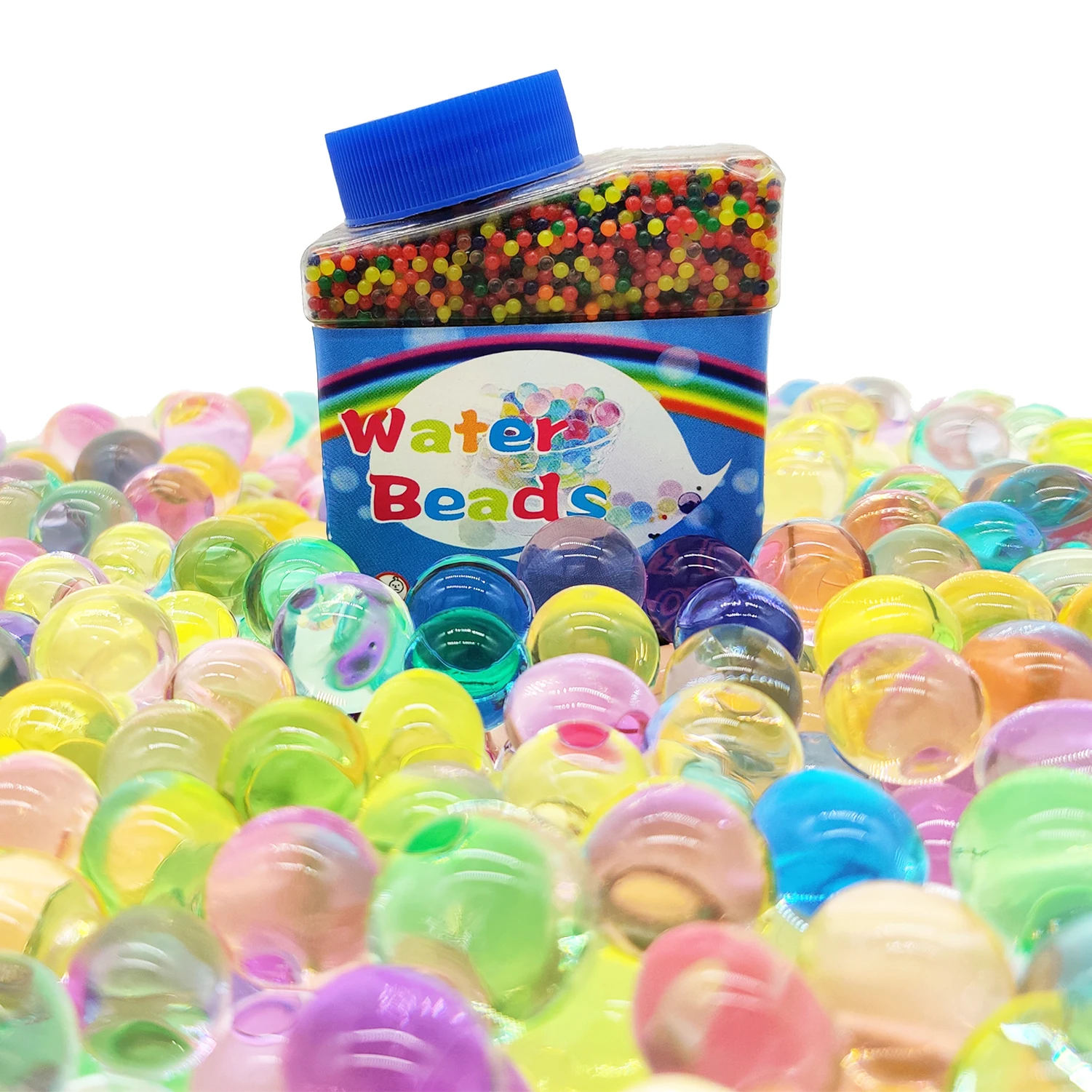 50000 PCS Water Gel Beads Growing Rainbow Mixed Aqua Jelly Beads for Kids Seneory Toys,Spa Refill,Vase, Plants