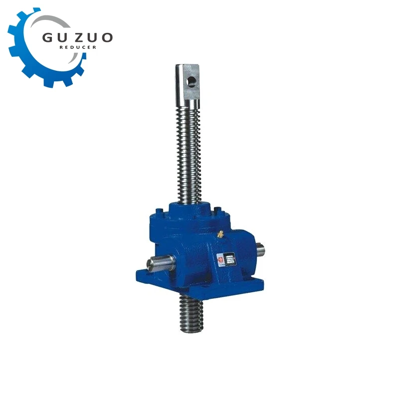 Guzuo New SWL100T Trapezoidal Large Hand Manual Bevel Wheel Lift Worm Gear Screw Jack With Swl Series Rotating Mechanism Rotating Nut