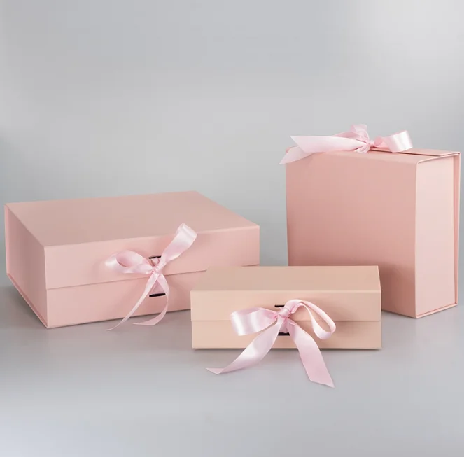 Large Black Collapsible Magnetic Product Ramadan Boxes Perfume Shoe Box with Magnet Lid for Gift Pack Packaging Orders