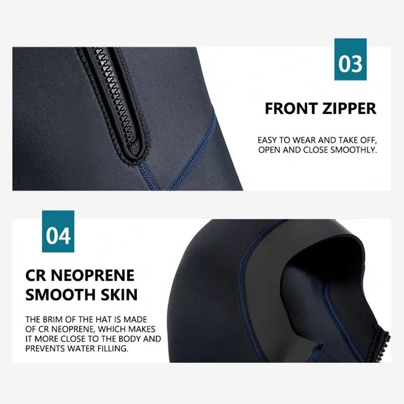 2023 custom Men Women 3mm Neoprene Nylon Hooded Front Zip Smoothskin Wetsuit xxxl for Freediving Diving Snorkeling