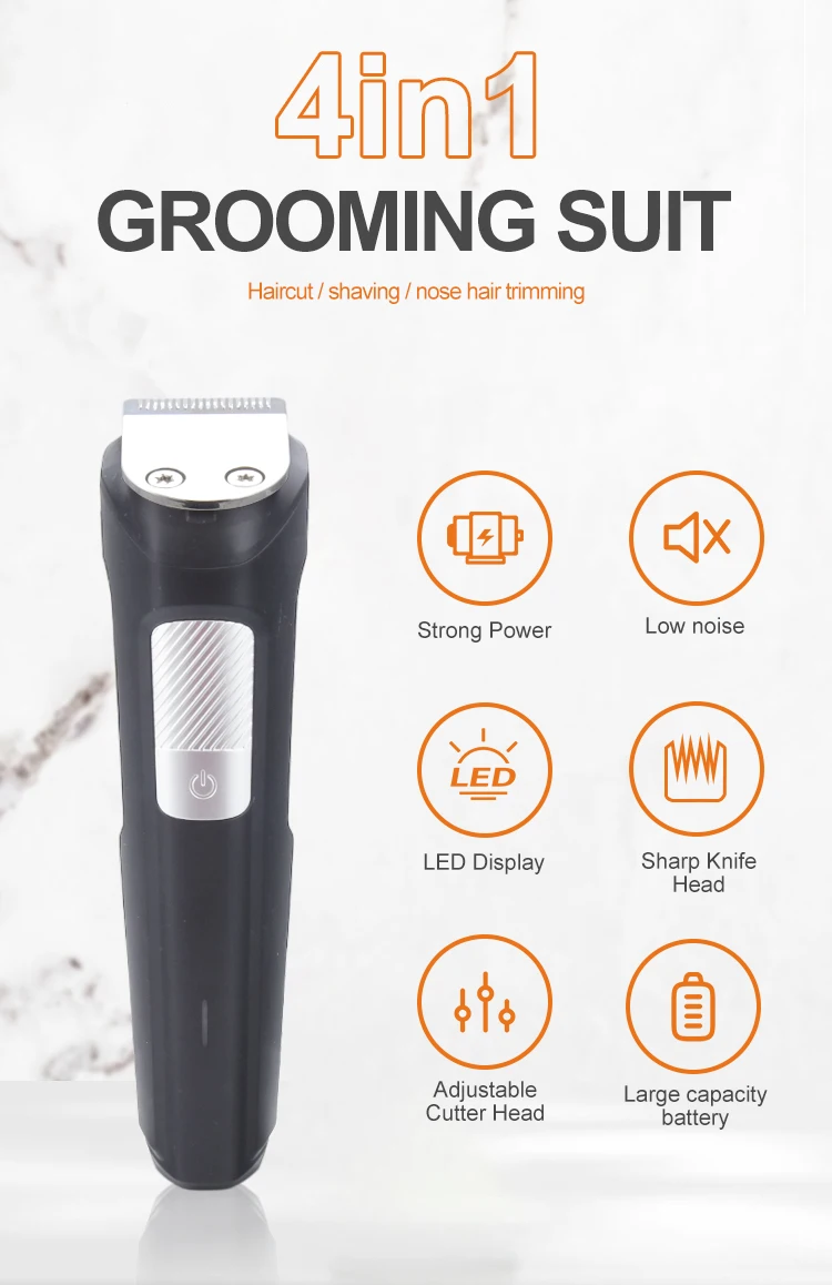 4 In 1 Custom Groin T Blade Nasal Hair Trimmer Men Body Hair Cutting Trimmer Machine