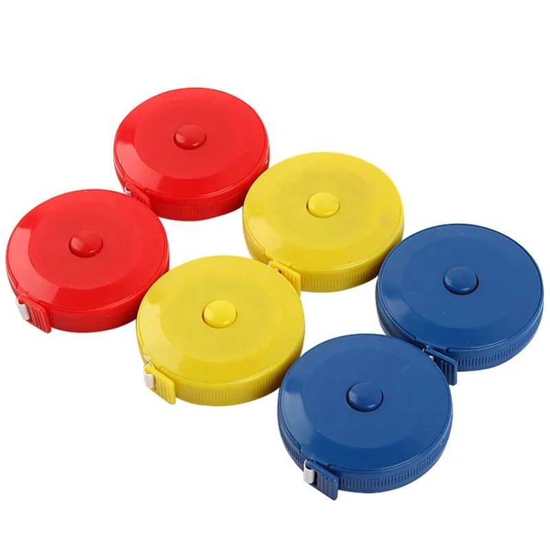 1.5m 60 inch Soft Tape Measure Sewing Accessory Double Face Printing Colorful Small Case Measuring Tape