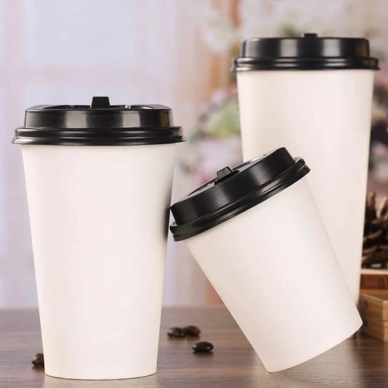 Coffee Paper Cup with Lids Double Wall Paper 2022 New Coffee Cup_ Custom Printed Embossed Disposable Craft Paper Beverage LLC