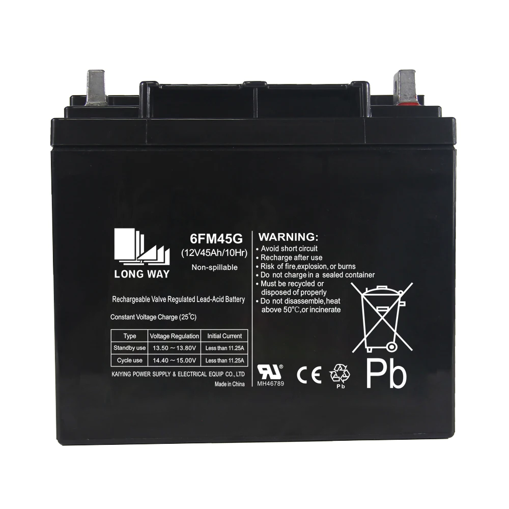 LONGWAY chinese batteries 12V45Ah 6-EVF-45 GEL battery rechargeable General Series sealed lead acid batteries