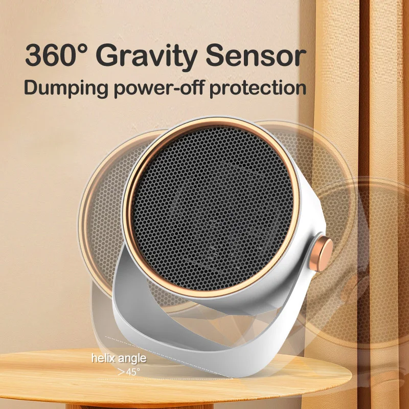 Electric Portable Mini Fan Rechargeable Fan Heater Electronic Heater ABS PTC Ergonomic Design Household Supplies Plastic Heat R