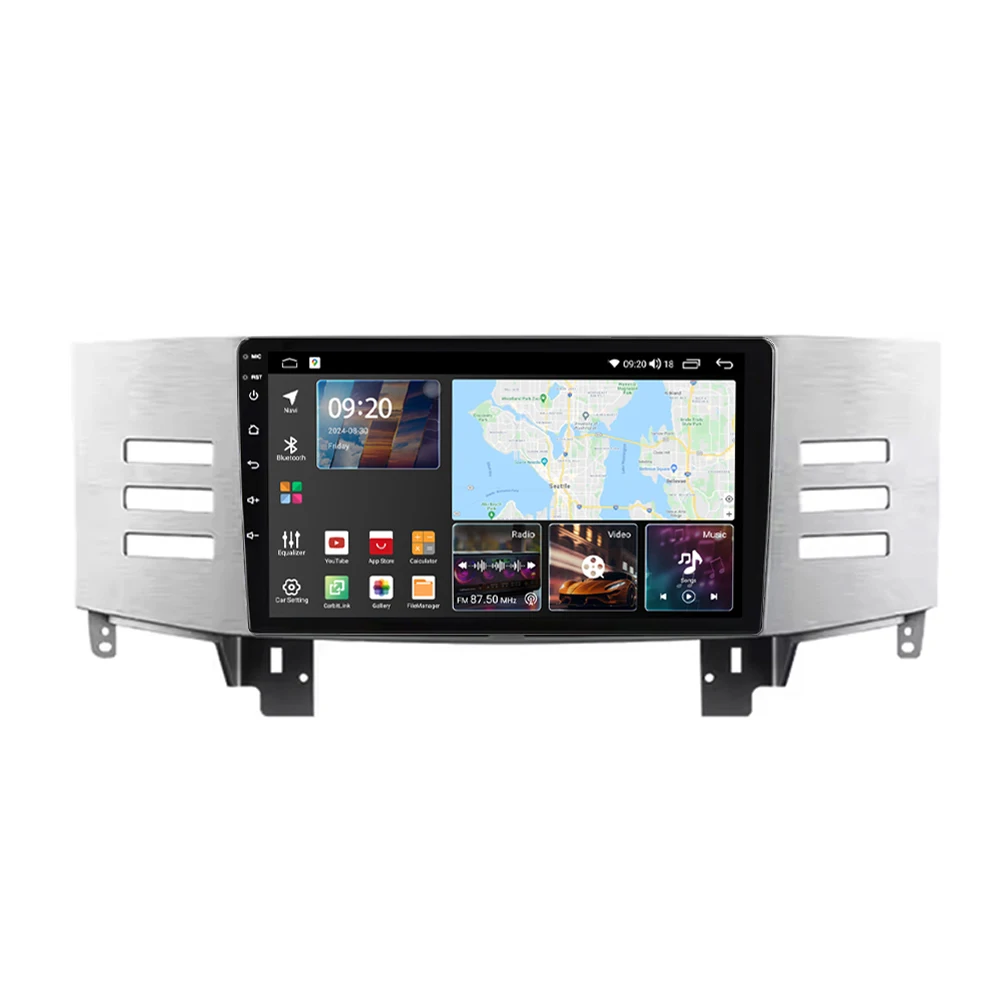 9 Inch Android Car Radio QLED Screen GPS Navigation CarPlay Auto Stereo Video Player For Toyota Mark 2004 - 2009