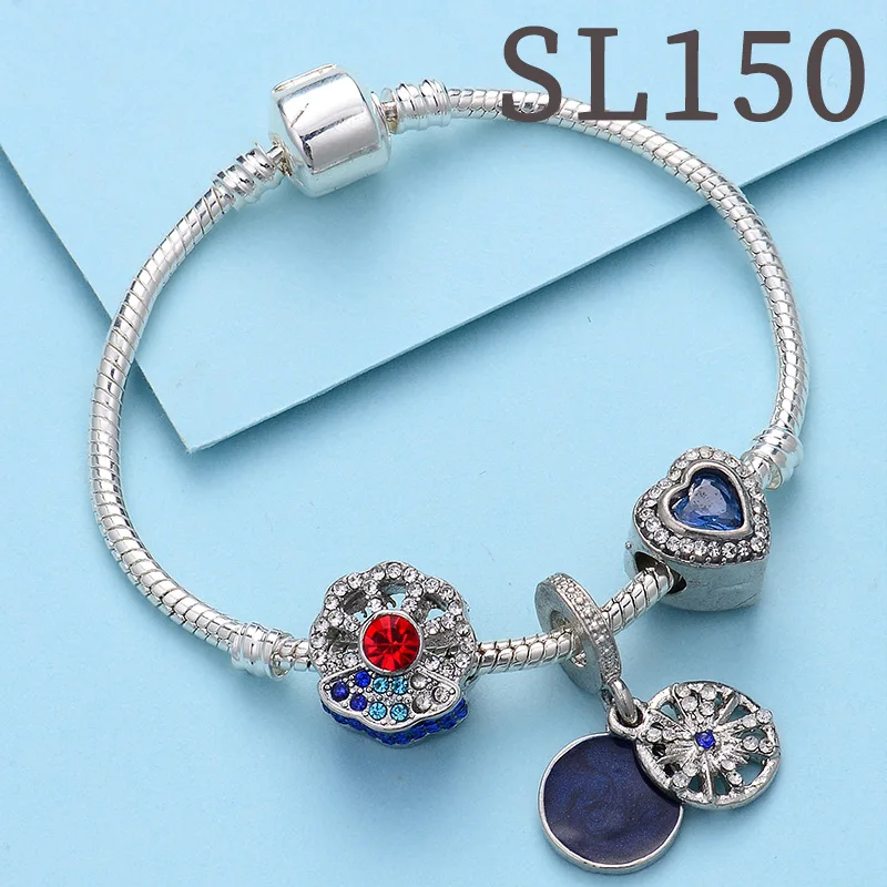 INS hot selling Blue Starry Sky Bracelet Snowflake Pumpkin Car diy Handmade Jewelry Glass Bead Bracelet