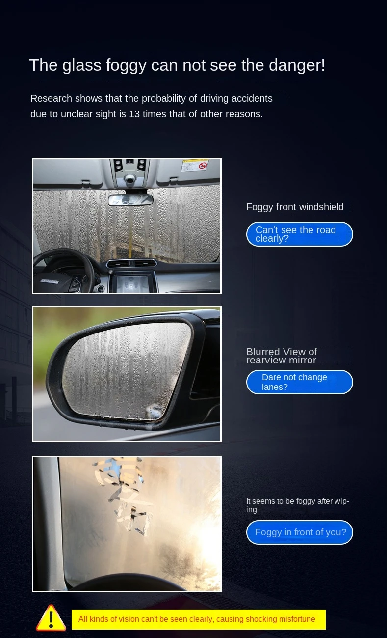 320ml Car Glass Waterproof Rainproof Coating Agent Anti Fog Rain Repellent Spray for Car Long Lasting