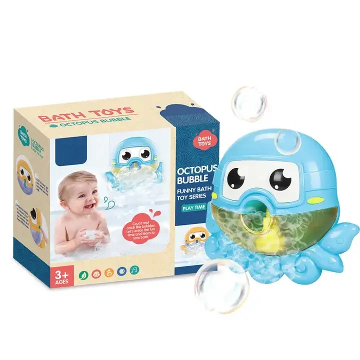 With fixed suction cups octopus models blowing soap bubbles bubble toys atmosphere maker bubble toys