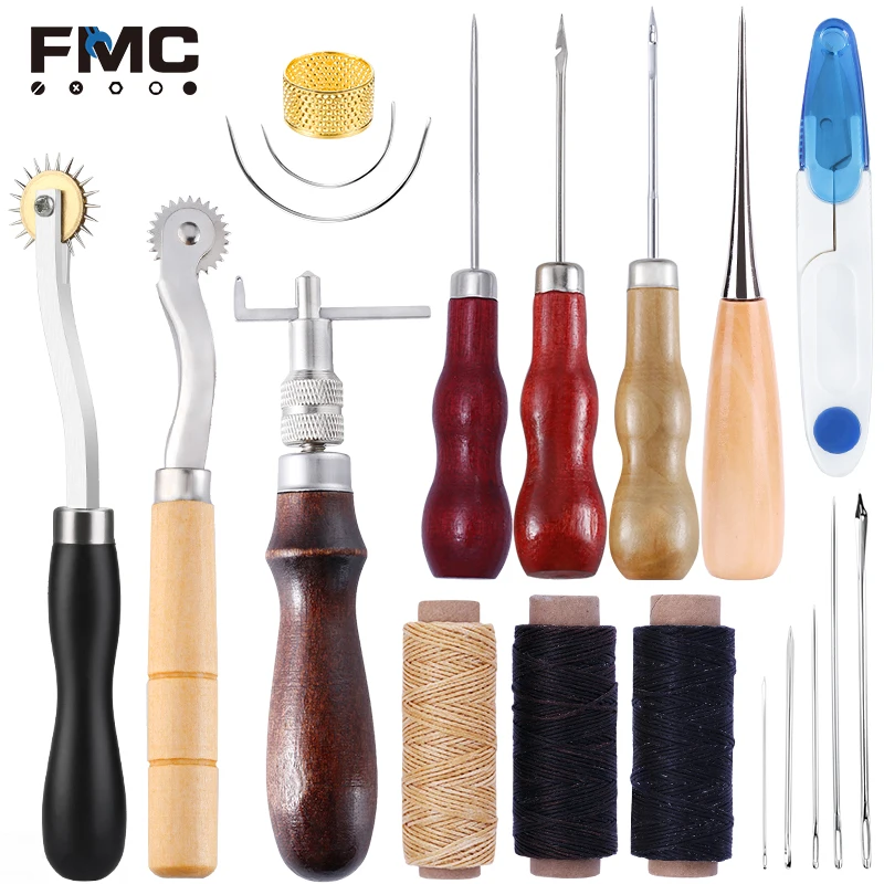 13pcs/set Leather Tools Sewing Set DIY Handmade Craft Tool Box Perforated Shoe Making leather tools sets
