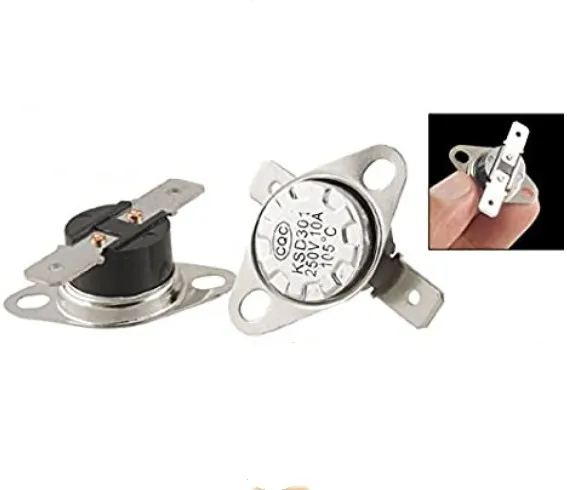 DuoPu Customized KSD301 Bimetal Thermostat 10A 250V Thermal Protector for Electric heater