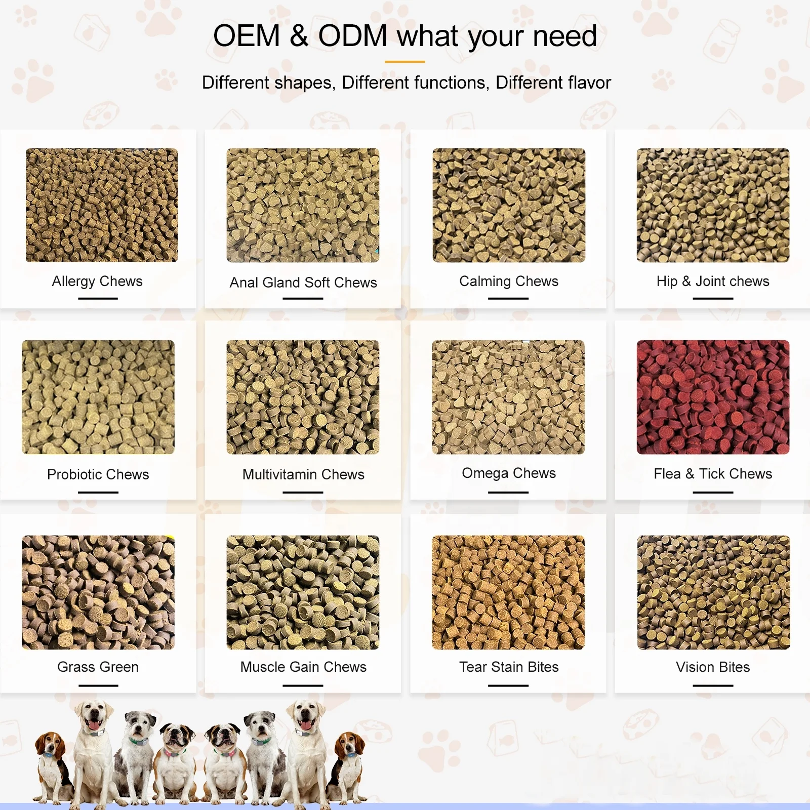 Wholesale Pet Food Cognition Soft Chews for Dogs with DHA & Alpha GPC Senior Dog Brain Health & Nervous System Support