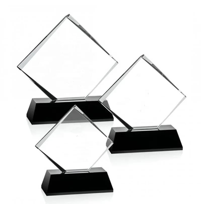 Ice Peak Wholesale K9 blank Crystal glass award trophy custom 3d laser Engrave Crystal Glass trophy plaques