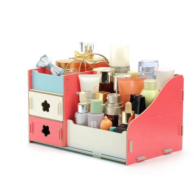  Factory Direct Homemade Classy Heart Shaped Makeup Organizer Box With