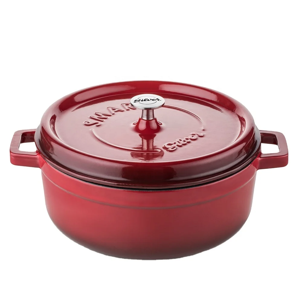 High Quality Enameled Cast Iron Pot Dutch Oven 26 Cm Cast iron pot home cooking cookware set Made In Turkey