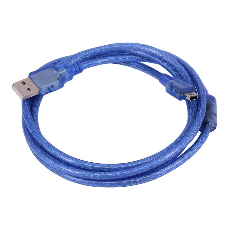 1 5 м usb 2 0 синий ПВХ плетеный ПК MP3 тип A штекер к Mini B Pin зарядный кабель для камер