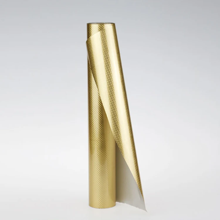 16mic Factory High Quality Golden Metallic Grid PET Holographic Heat Transfer Printing C-EG Hot Stamping Foil Roll for Clothing