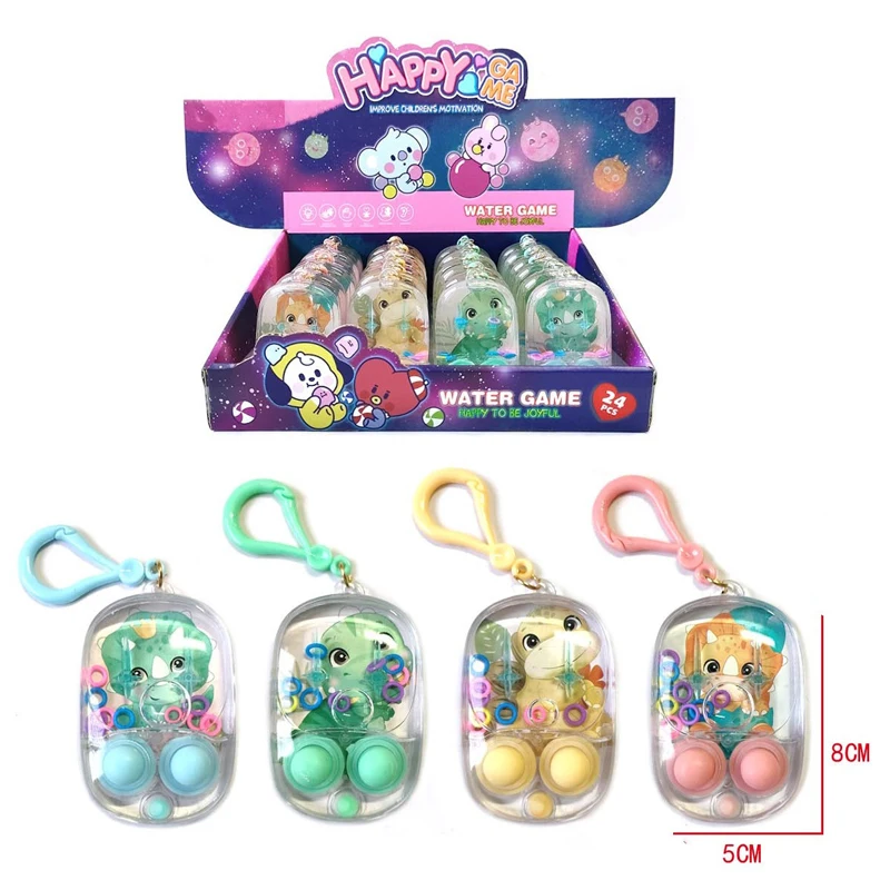 Classic Hand Held Transparent Water Ring Toss Game For Kids Christmas Educational Stem Toy gift Decompression toy