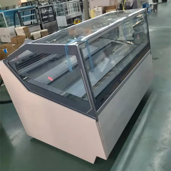 Commercial Ice Cream Popsicles Display Glass Top Chest Freezer