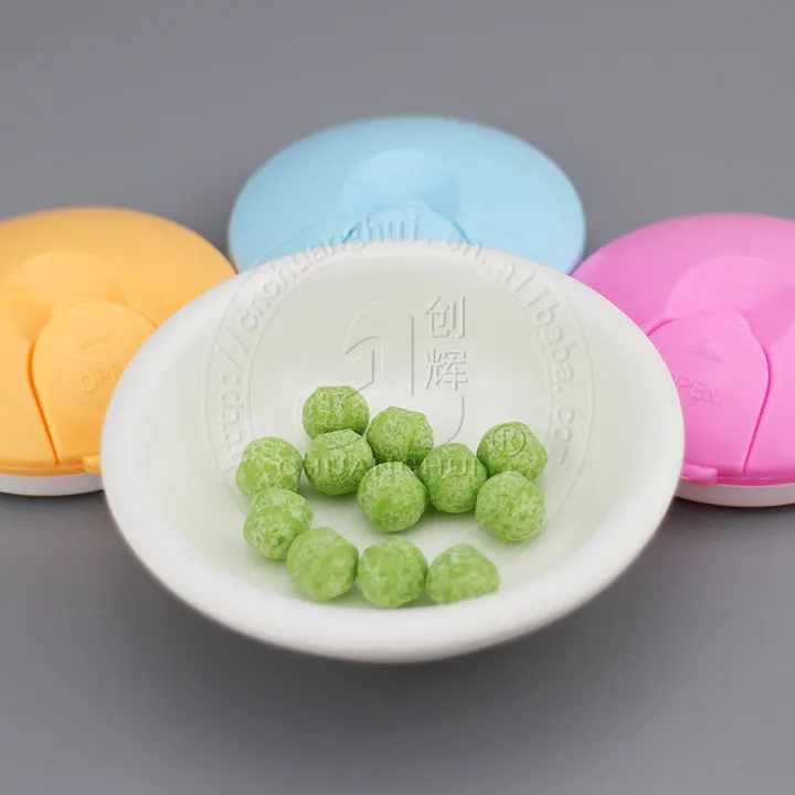 matcha tea flavor dry milk candy balls with the round box