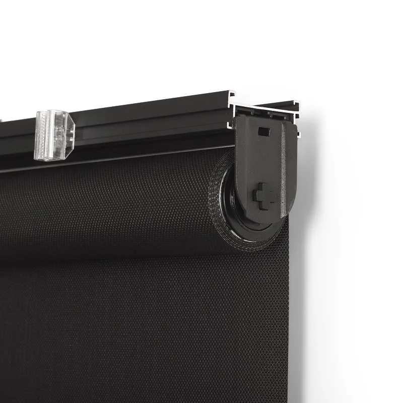 cordless solar roller sun blinds sunscreen roller blind for square head track