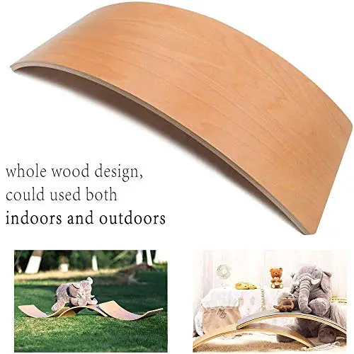 Kids Wooden Balance Board/Yoga Board Curvy Board /Wooden Rocker Balance Board