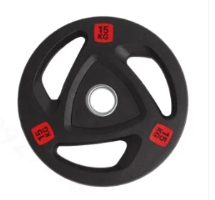 FRE Commercial gym plastic barbell sheet studio large hole 5CM hand grip three-hole  weight lifting weight fly bell plates