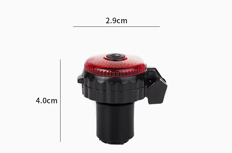 Handlebar Bike Mirror-Outdoor ABS Bike Handlebar End 360 Degrees Adjustable Safety Rearview Mirror with light