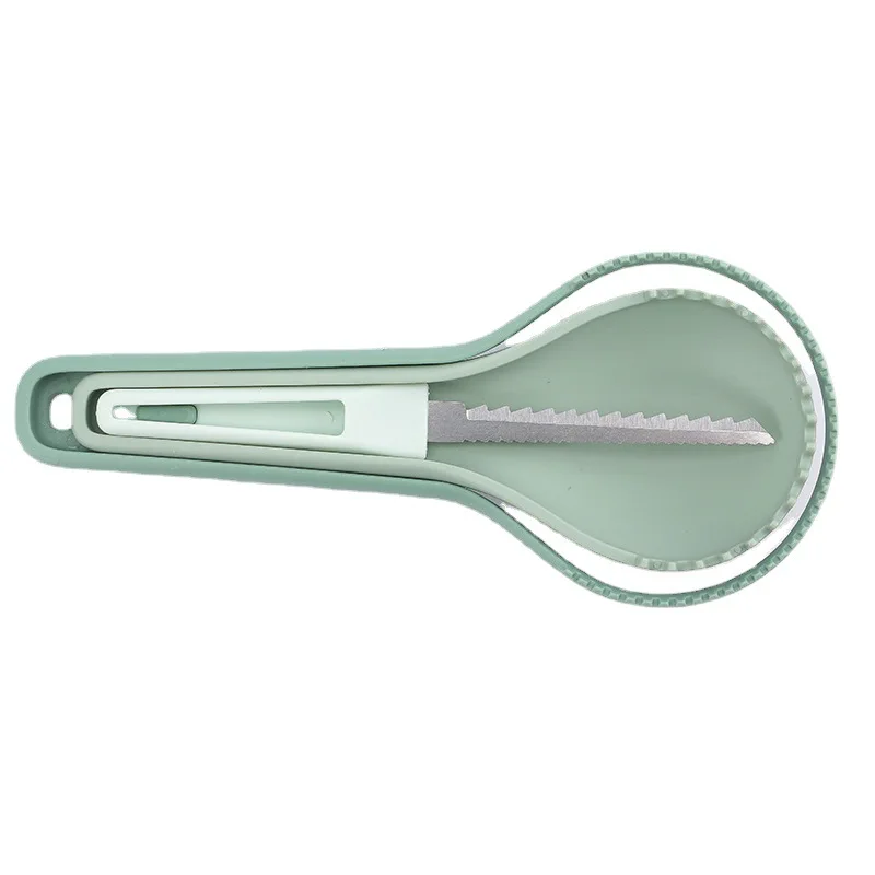 Creative  4 In 1 Fruit Tool Stainless Steel Safety Blade Multifunctional Fruits Scoop Curving Cutter For Pumpkin kitchen gadgets