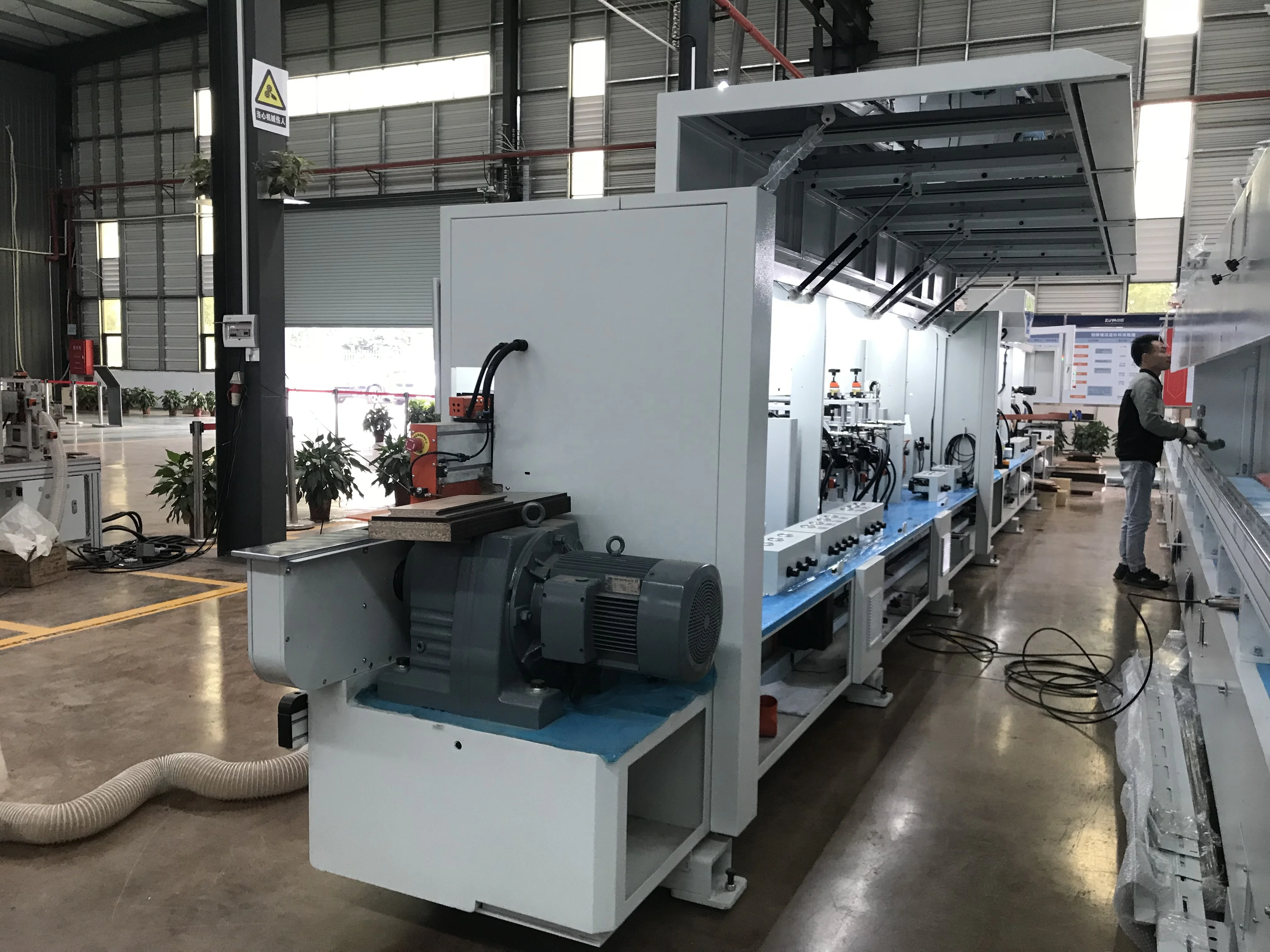 HOLYISO Automatic J Type X Type C Type 45 degree mdf pvc board soft-forming edge banding machine For furniture manufacturer