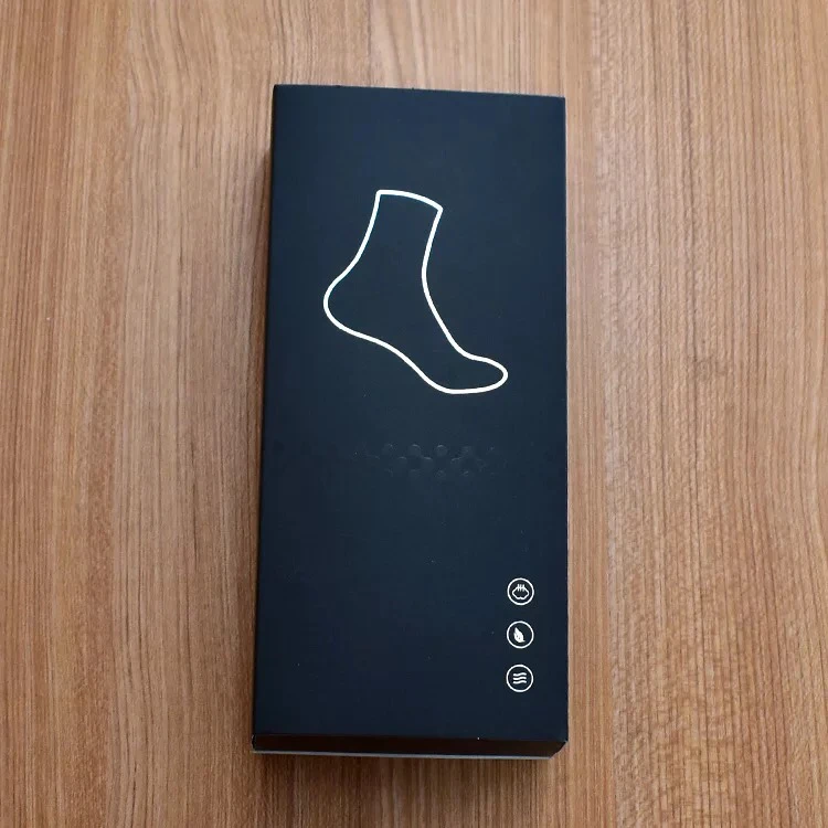 custom luxury black white socks packaging boxes with logo design
