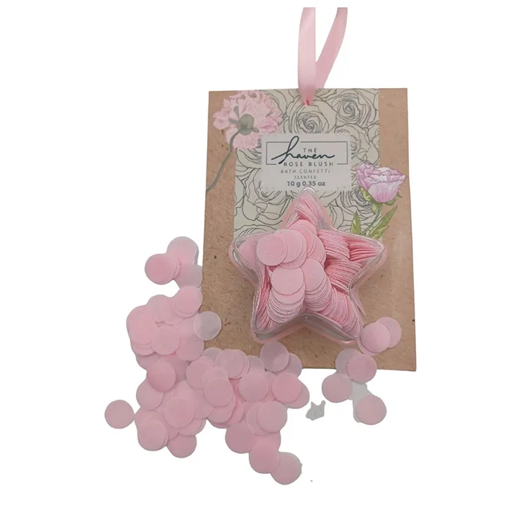 10g Rose Scented Paper Skin Care Bath Confetti Foam Flower Soap