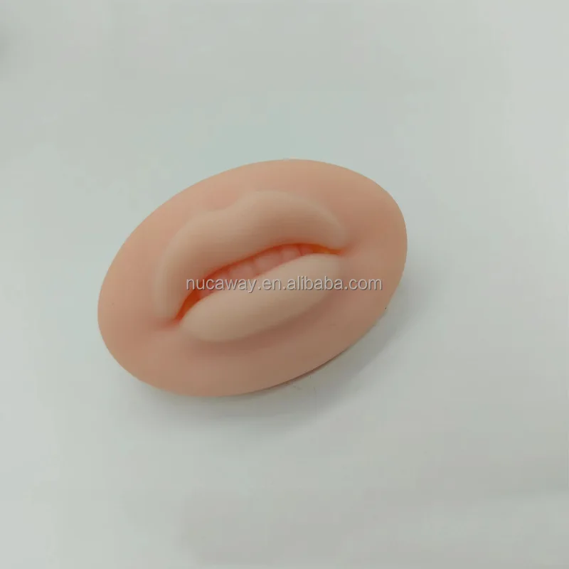 3D Open Mouth Silicone Lips Practice Skin  for Semi Permanent Makeup Tattoo Artists Lip PMU Microblading Practice Skin